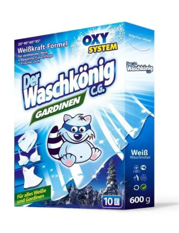 Waschkonig Gardinen Záclony/Spodná bielizeň OXY prací prášok 600g