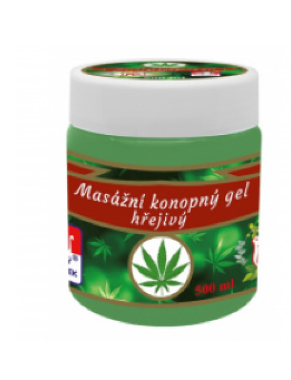 Cannabis masážní konopný gél hrejivý 500ml