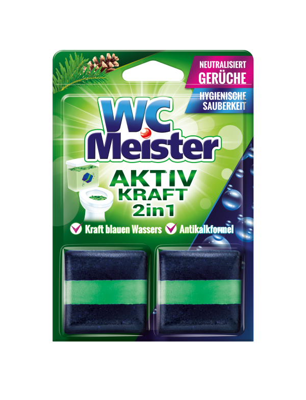 WC MEISTER FARBIACA KOCKA DO WC NÁDRŽKY 2X50G - LES
