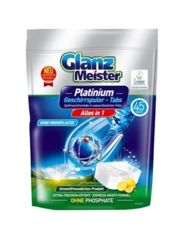 Glanz Meister EKO PLATINUM tablety do umývačky riadu 45 ks