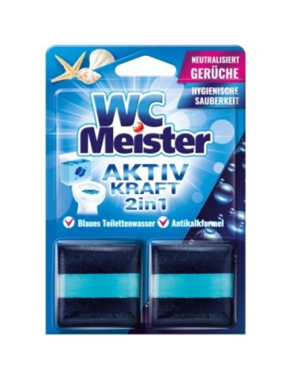 WC Meister 2v1 náplň do WC nádržky s vôňou oceánu 2 ks