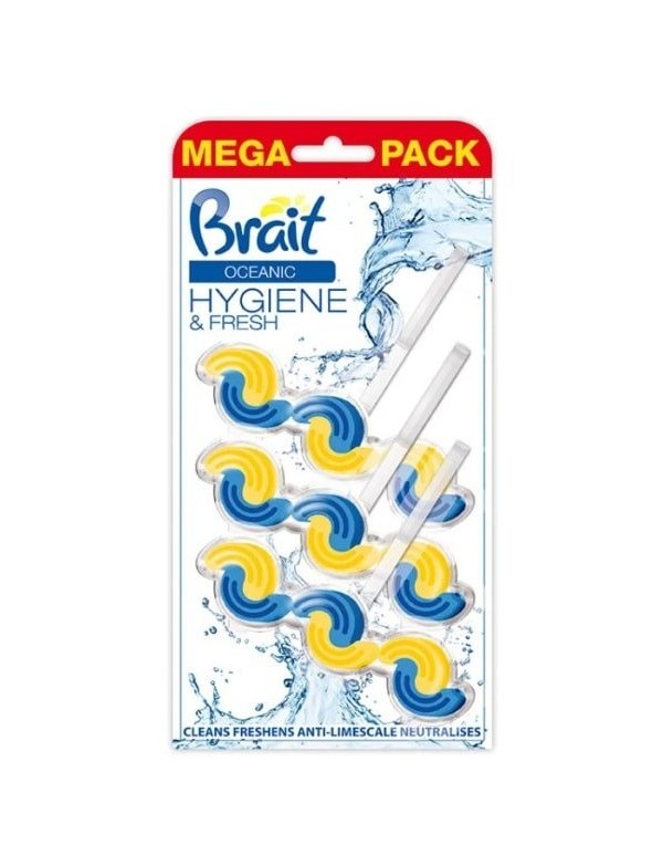 Brait 2-fázový WC blok Oceanic MEGA PACK 3 x 45 g