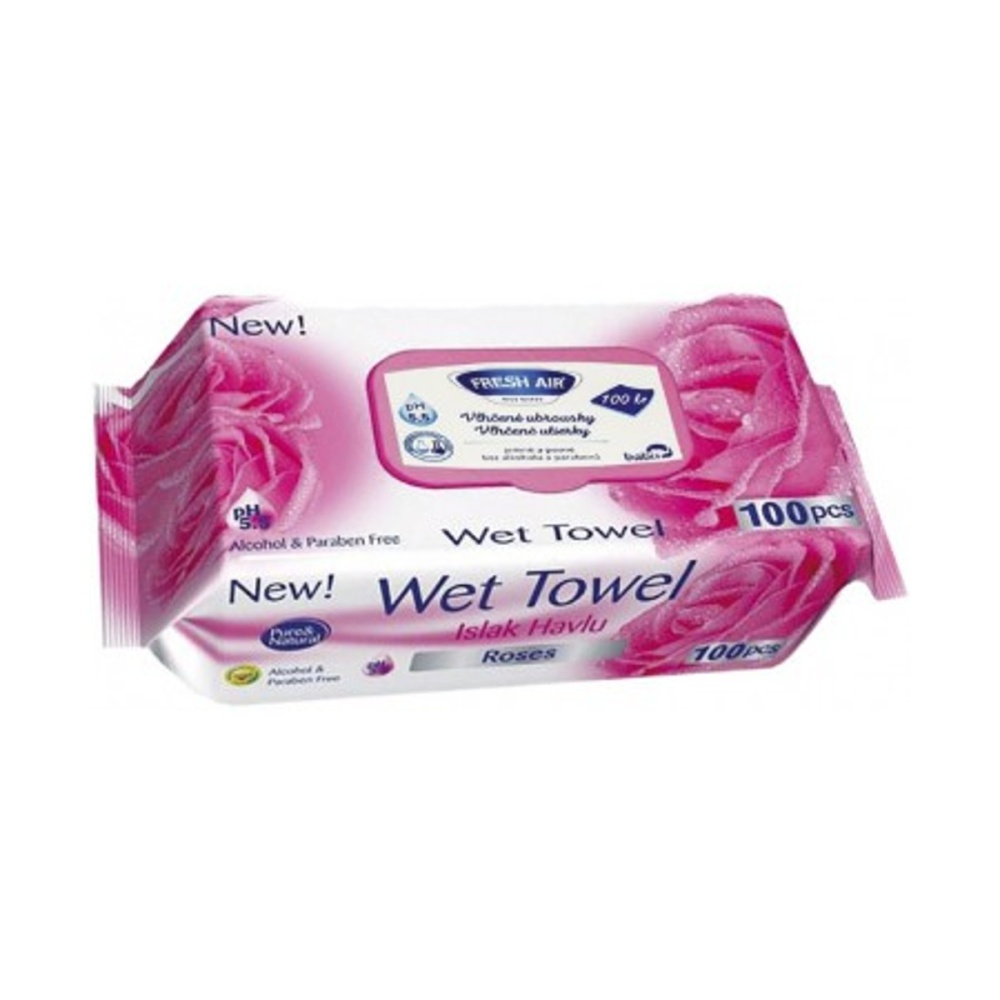 Fresh Air Detské vlhčené obrúsky 100ks Pink Rose