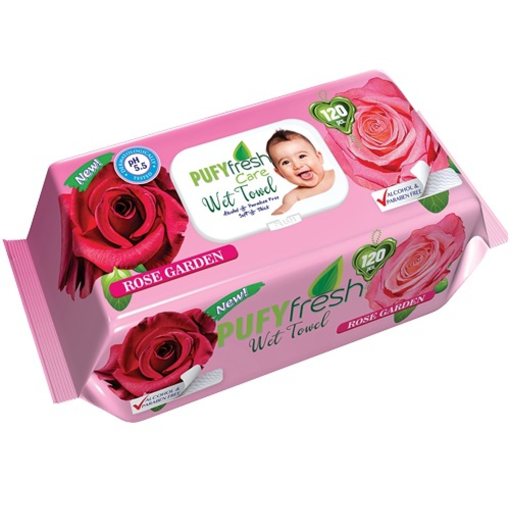 Fresh Air/ Detské vlhčené obrúsky 120ks Pufy Rose Garden
