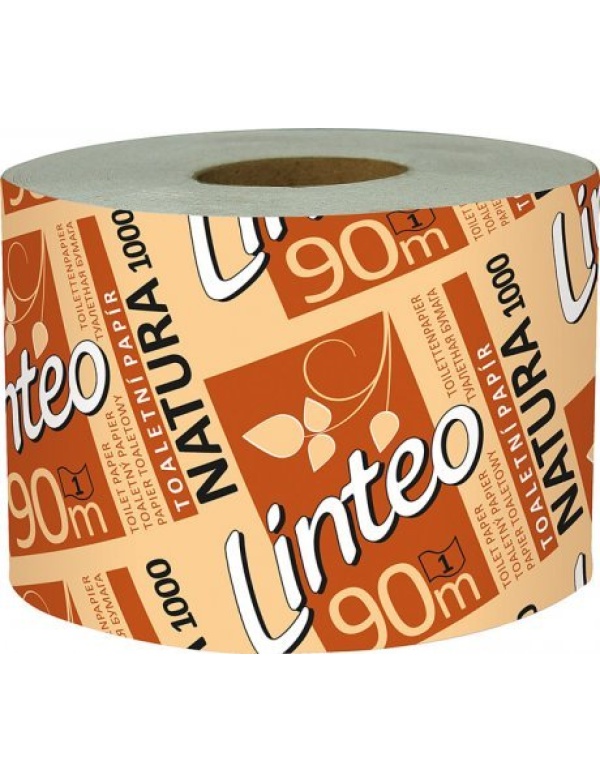 Toaletný papier Linteo Natura 1000 – recyklovaný, 1-vrstvový, sólo kotúčik, 90 m