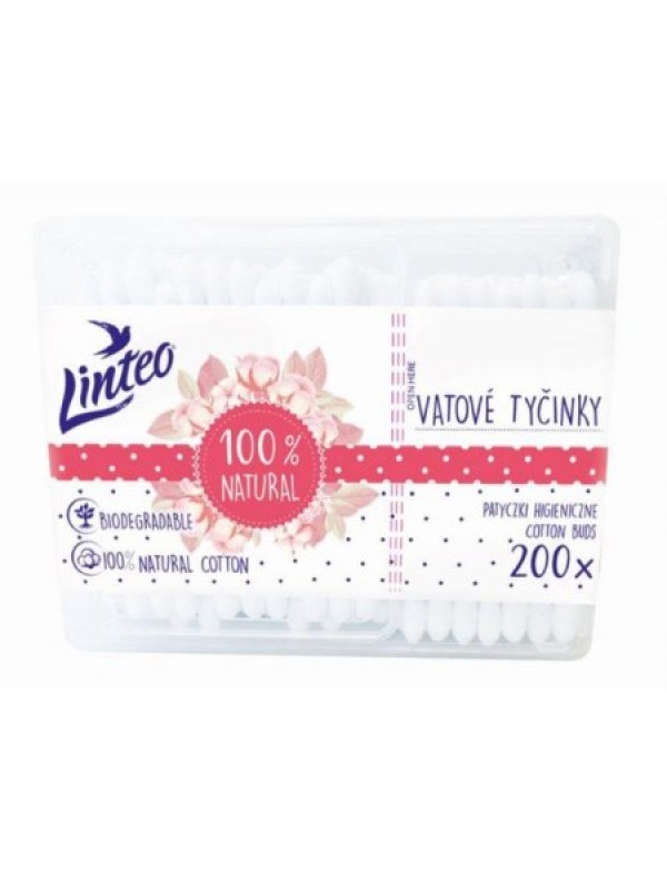 Linteo vatové tyčinky 200ks Box