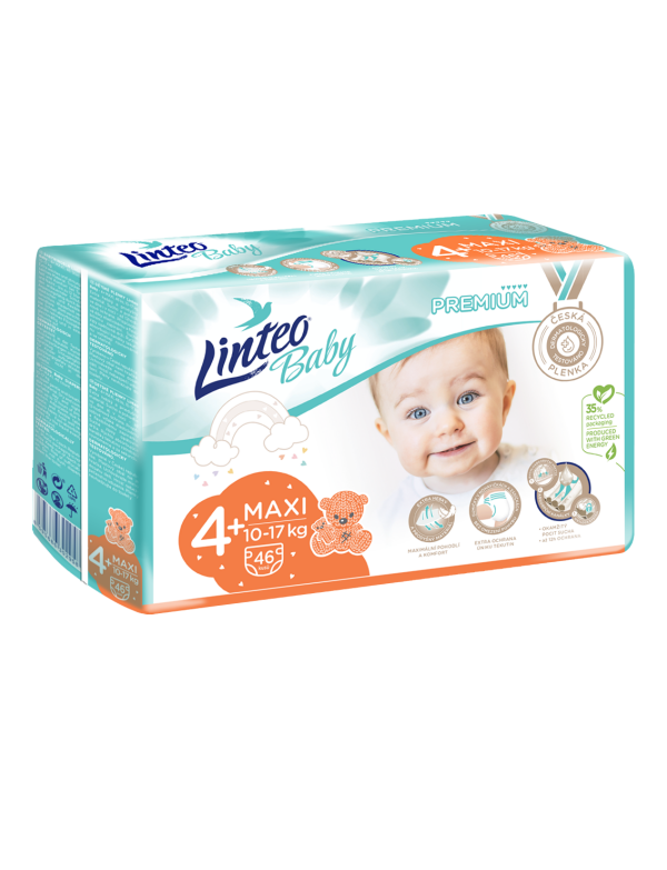 Plenky Linteo Baby Premium MAXI+ – 46 ks