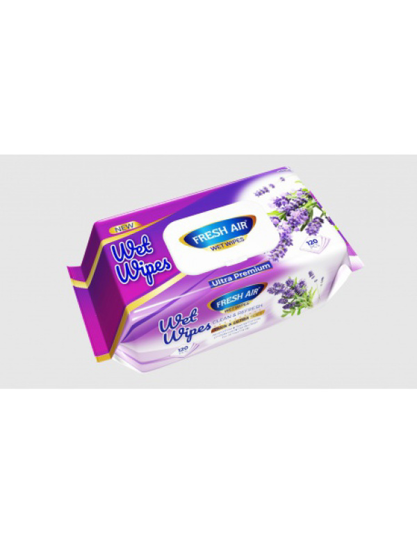 Fresh Air vlhčené obrúsky 120 ks klip Lavender
