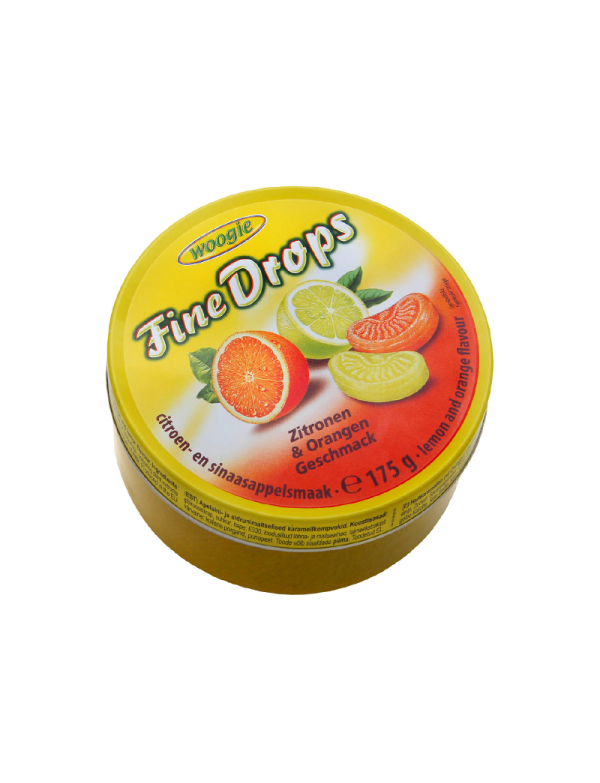 Woogie Fine Drops citrón-pomaranč 175g