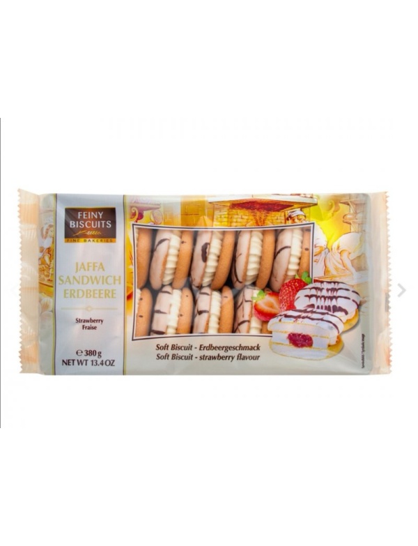 Jaffa sandwich 380g - jahoda v bielej čokoláde